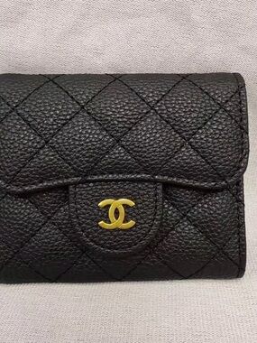Chanel Mini Beauty Gift VIP Black Quilted Wallet with Gold CC Logo